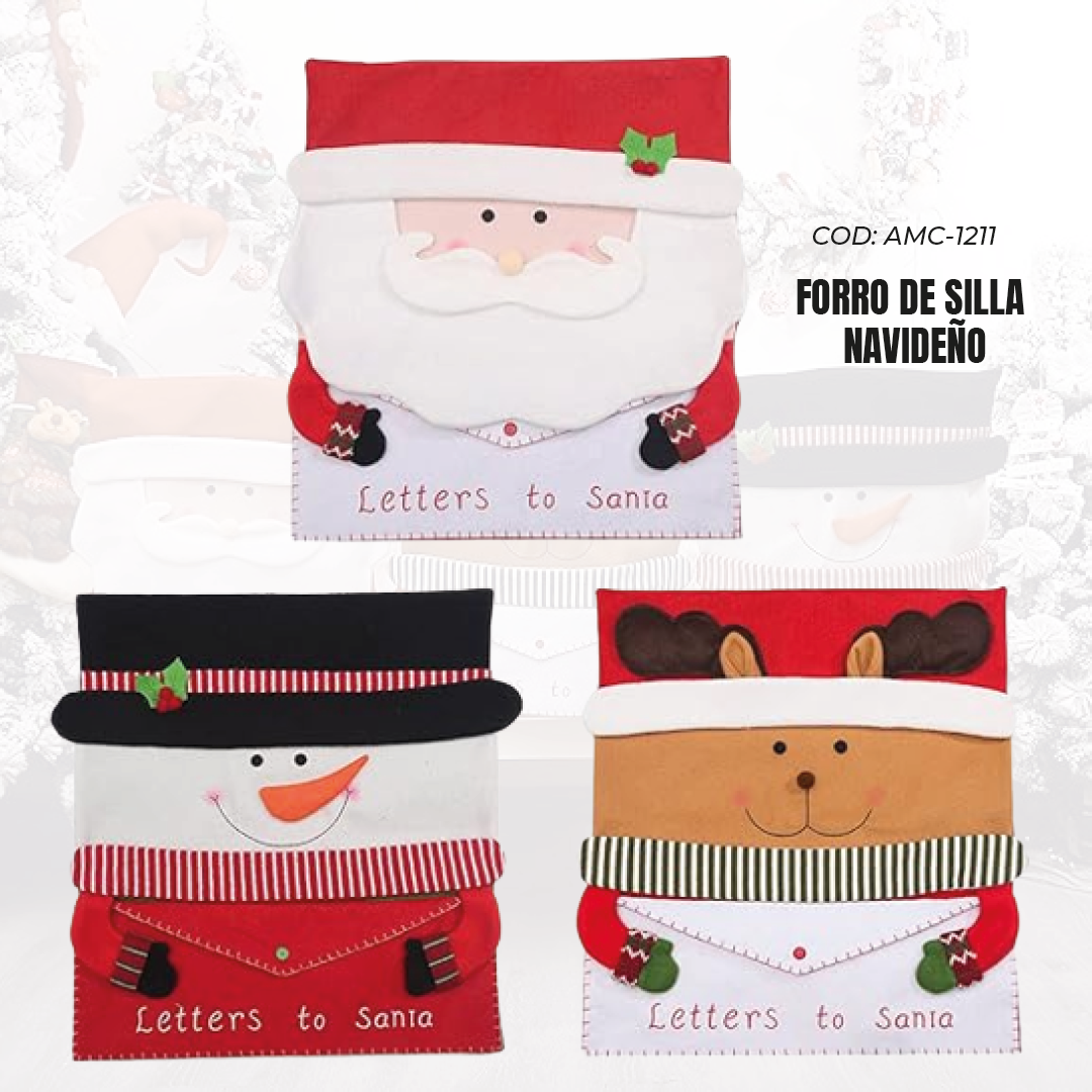 FORRO DE SILLA NAVIDEÑO